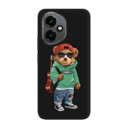 Honor Magic 400 Summer Tedy Black Colored Silicone TPU Θήκη